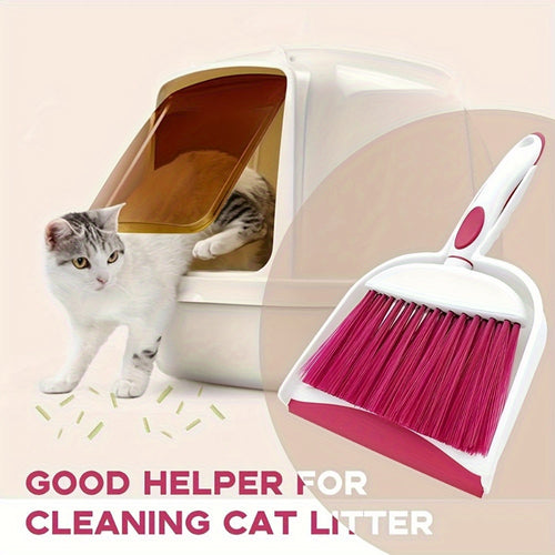 1set Mini Broom and Dustpan Set-Mini Whisk Set for Desk, Housekeeping, Office, Kitchen, Pet Nest, Car, Etc., Daily Cleaning Necessity Plastic Mini Dustpan Set
