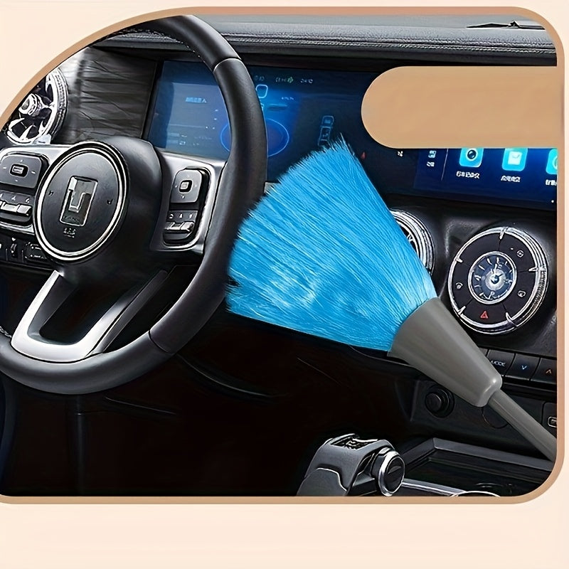 Ultrafine Fiber Washable Dust Remover, Electrostatic Feather Duster Brush, Suitable for Books, Screens, Sofas, Cars, Furniture, Frames, Attracts Dust Like a Magnet