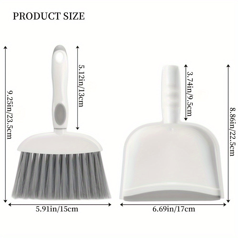 1set Mini Broom and Dustpan Set-Mini Whisk Set for Desk, Housekeeping, Office, Kitchen, Pet Nest, Car, Etc., Daily Cleaning Necessity Plastic Mini Dustpan Set