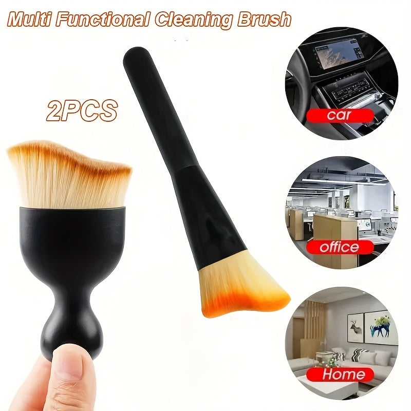 Long and Short Car Cleaning Brush Set, Air Vent Interior Tools, Soft Bristle Car Wash Brush, Crevice Dust Removal Brush